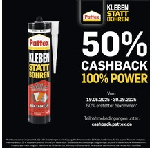 Pattex Kleben statt Bohren, 50 Prozent Cashback Aktion