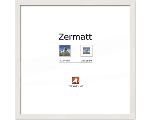Cadre Zermatt avec indications de taille 40x40 cm et 20x20 cm