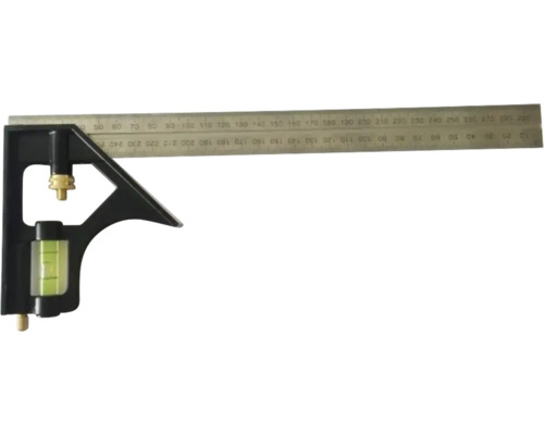 Kombinationswinkel mit Wasserwaage und metrischer Skala