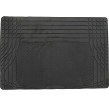 Schwarze Universal-Gummifussmatte mit Riffelblechmuster