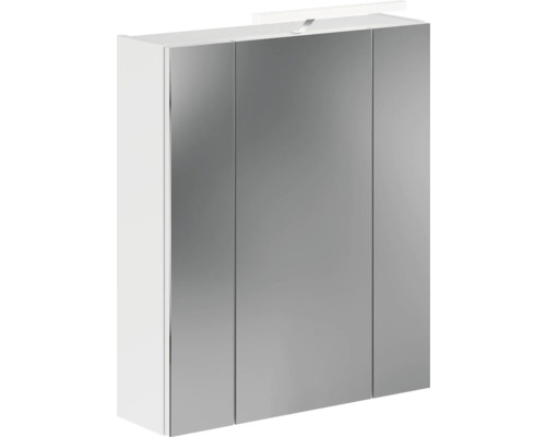 Xonox.home LED Spiegelschrank LINUS BxHxT 60 x 71 x 19 cm weiss Spiegelschrank mit drei Spiegeltüren für das Badezimmer