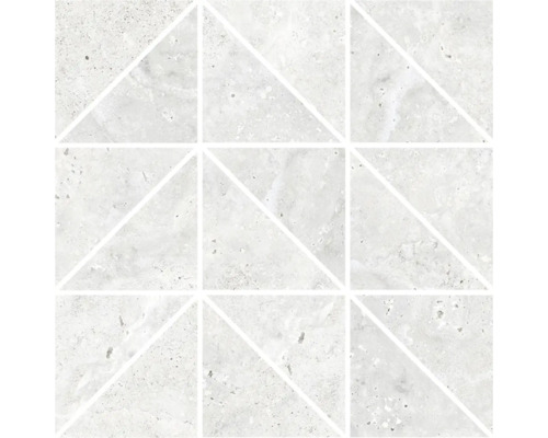 Mosaïque en grès cérame fin lin cloud Trigeo AS 30 cm x 30 cm x 0.9 cm Carreau carré avec aspect marbre et motif géométrique