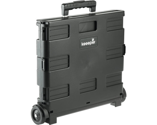 Chariot de supermarché pliable 65 L noir Chariot de courses pliable noir avec poignée et roues