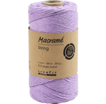 Makramee-Garnrolle, 2 mm dick, 198 m lang, aus 80 % recycelter Baumwolle