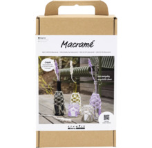 Makramee Mini Kreativ Set zum Basteln von Dekorationen für Kerzenhalter und Flaschen
