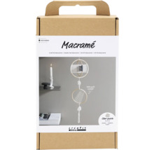 Makramee-Bastelset in brauner Verpackung mit Tragegriff