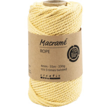 Makramee Garnrolle, 4 mm dick, 55 m lang, 330 g schwer und dreifach gedreht