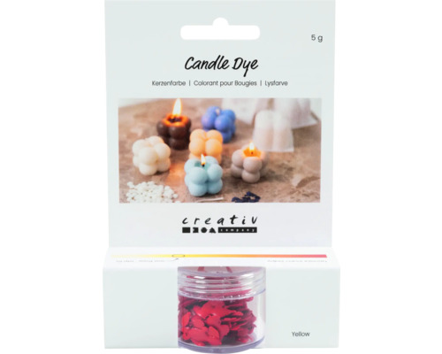 Colorant pour bougies jaune en emballage