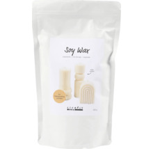 Sojawachs in einer Verpackung für die Herstellung von Kerzen