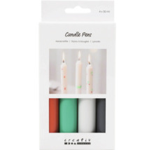 Paquet de crayons à bougies avec exemple de décoration