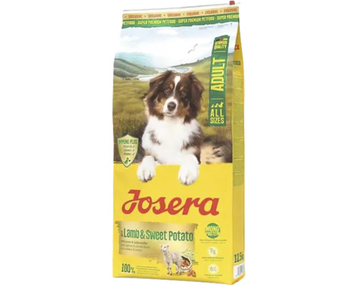 Croquettes pour chiens Josera Lamb & Sweet Potato 15.5 kg Josera Adult nourriture pour chiens avec agneau et patate douce, sac de 12,5 kilogrammes