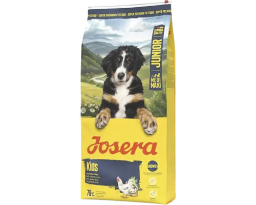 Croquettes pour chiens Josera Kids 12.5 kg Aliment pour chiots Josera Kids Junior pour races moyennes et grandes