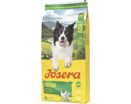 Josera croquettes pour chiens Festival 12.5 kg Josera Festival nourriture sèche pour chiens adultes, convient à toutes les tailles