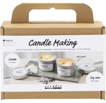 Kerzenherstellungs-Set für Anfänger mit Sojawachs und Kristallen