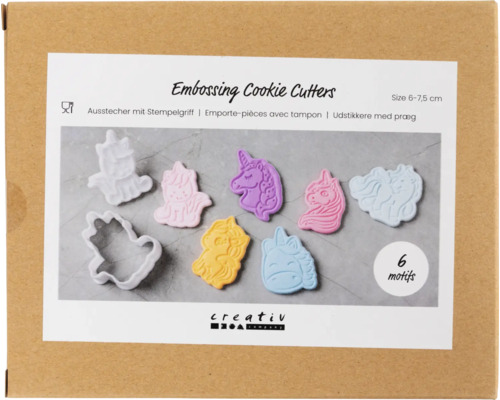 Ausstechformen mit Einhorn-Motiv, 6er-Set