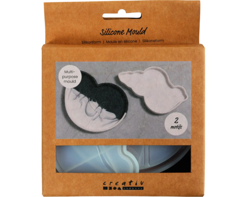 Silikonform-Set mit zwei Motiven in einer Verpackung