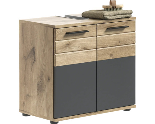 Badezimmerschrank mit Schubladen und Türen