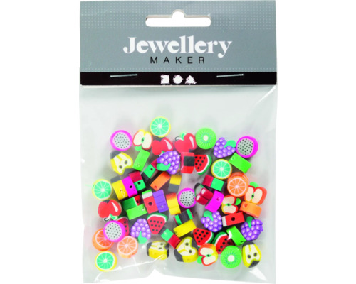 Perles à motif fruit, Ø 10 mm, 60 pièces Paquet de perles de bijoux en différentes formes de fruits