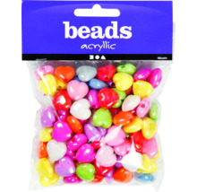 Packung Acryl-Bastelperlen in Herzform