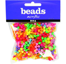 Packung Acrylperlen in verschiedenen Formen