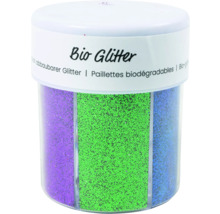 Bio-Glitter in Dose mit verschiedenen Farben