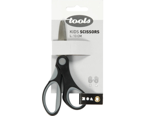 Kinderschere mit einer Länge von 13 cm in Verpackung