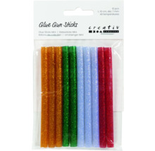 Packung Klebestifte Mini, 10 Zentimeter lang, 7 Millimeter Durchmesser, für alle Temperaturen