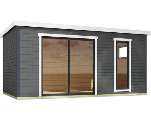 Abri de jardin avec porte coulissante et fenêtre