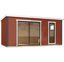 Abri de jardin avec porte coulissante et fenêtre