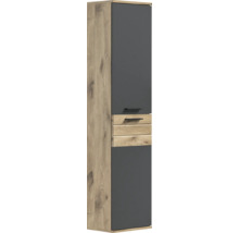 Armoire haute avec deux portes et trois tiroirs