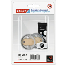 Tesa Ersatzbefestigungsset mit Klebstoff und Adaptern