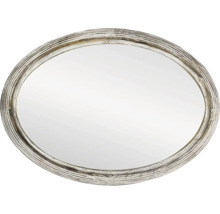 Miroir ovale avec cadre en bois