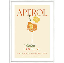 Illustration eines Aperol Cocktail Posters im Rahmen