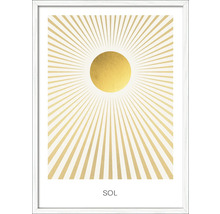 Gerahmtes Bild mit abstraktem Sonne-Design