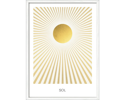 Gerahmtes Bild El Sol 53x73 cm Gerahmtes Bild mit abstraktem Sonne-Design