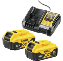 Chargeur DeWalt avec deux batteries 18 V