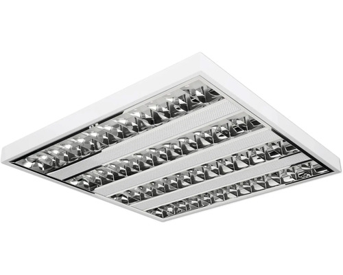 Luminaire à grille Eglo Piru 21 W 5600 lm L 59.5 cm blanc Luminaire encastré au plafond avec réflecteurs argentés