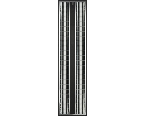 Luminaire à grille Eglo Piru 21 W 5600 lm L 124.5 cm noir Plafonnier de bureau avec deux lampes et une grille