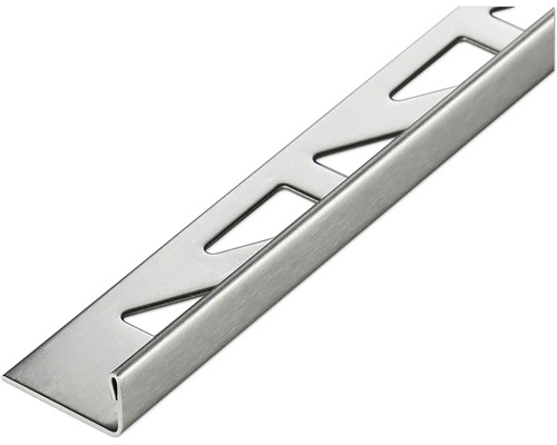 Akkit Winkelprofil Edelstahl gebürstet 300 cm x 8 mm Fliesenprofil aus Metall