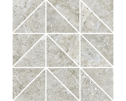 Mosaïque en grès cérame fin lin mocha Trigeo AS 30 cm x 30 cm x 0.9 cm Carreau carré avec motif géométrique
