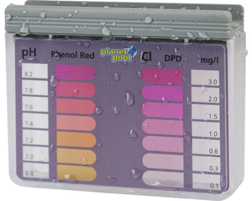 Testeur d'eau de piscine pour déterminer le pH et la teneur en chlore