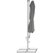 Parasol excentré fermé avec socle