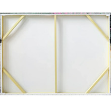 Rückseite einer Leinwand mit Holzrahmen