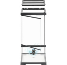 Terrarium avec système de ventilation et écoulement d'eau