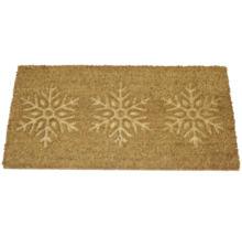 Fußmatte aus Kokosfaser mit Schneeflockenmuster