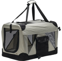 Cage de transport pour chien avec poignées et fenêtres en filet