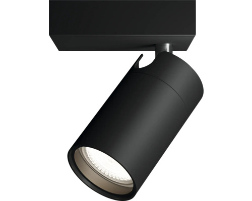 Spot de plafond/mural Idris 1 x GU10 5 W noir Spot LED noir pour montage sur rail