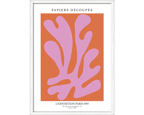 Gerahmtes Bild Matisse Papier Decoupes 53x73 cm Grafikdruck mit abstrakten Formen und Rahmen