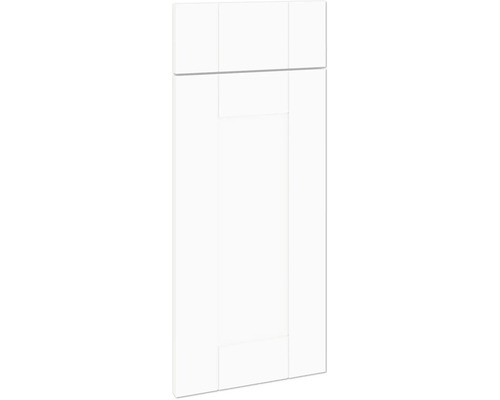 PICCANTE Smart Set de façade Armoire basse 30 cm 1 porte pivotante et 1 cache de tiroir maison de campagne blanc mat « X » Porte de placard de cuisine