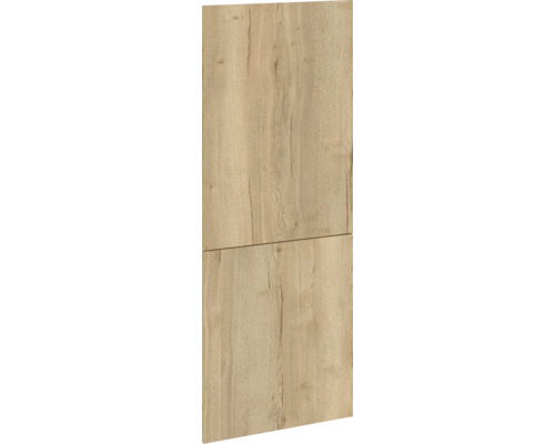 PICCANTE Smart Set de façade armoire midi pour four et réfrigérateur 2 portes pivotantes imitation chêne sauvage avec bord épais "AJ" Façade de meuble à structure bois